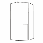 Starry Series Exposed Rotary Shower Enclosure