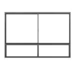 Bay View Extreme Narrow Hidden Fan Sliding Window